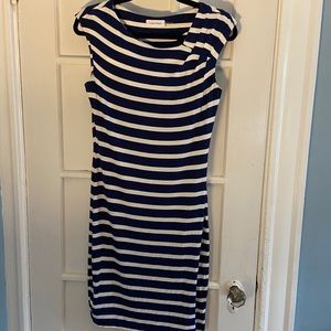 Calvin Klein sz 6 Nautical Striped Dress